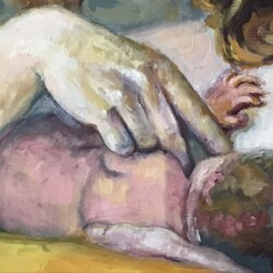 The Birth of Tor Close-up<br>
40"x 30"<br>
Oil on canvas The Birth of Tor closeup