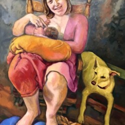THE BIRTH OF TOR<br>
40"x 30"<br>
Oil on canvas The Birth of Tor