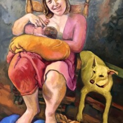 THE BIRTH OF TOR<br>
40"x 30"<br>
Oil on canvas The Birth of Tor