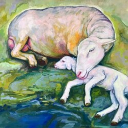 Lamb of God<br>
24"x30"<br>
Oil on Linen Canvas Lamb of God