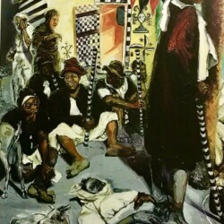 GEDE CEREMONY Oil on Linen Canvas